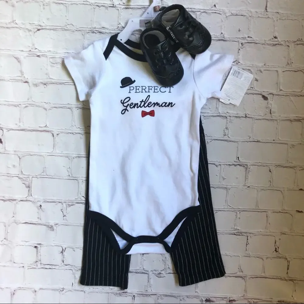 Little Treasures Baby Boy Three Piece Set Sz 9-12M